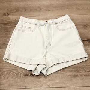 American Apparel High Rise Light Wash Denim Shorts Size 27